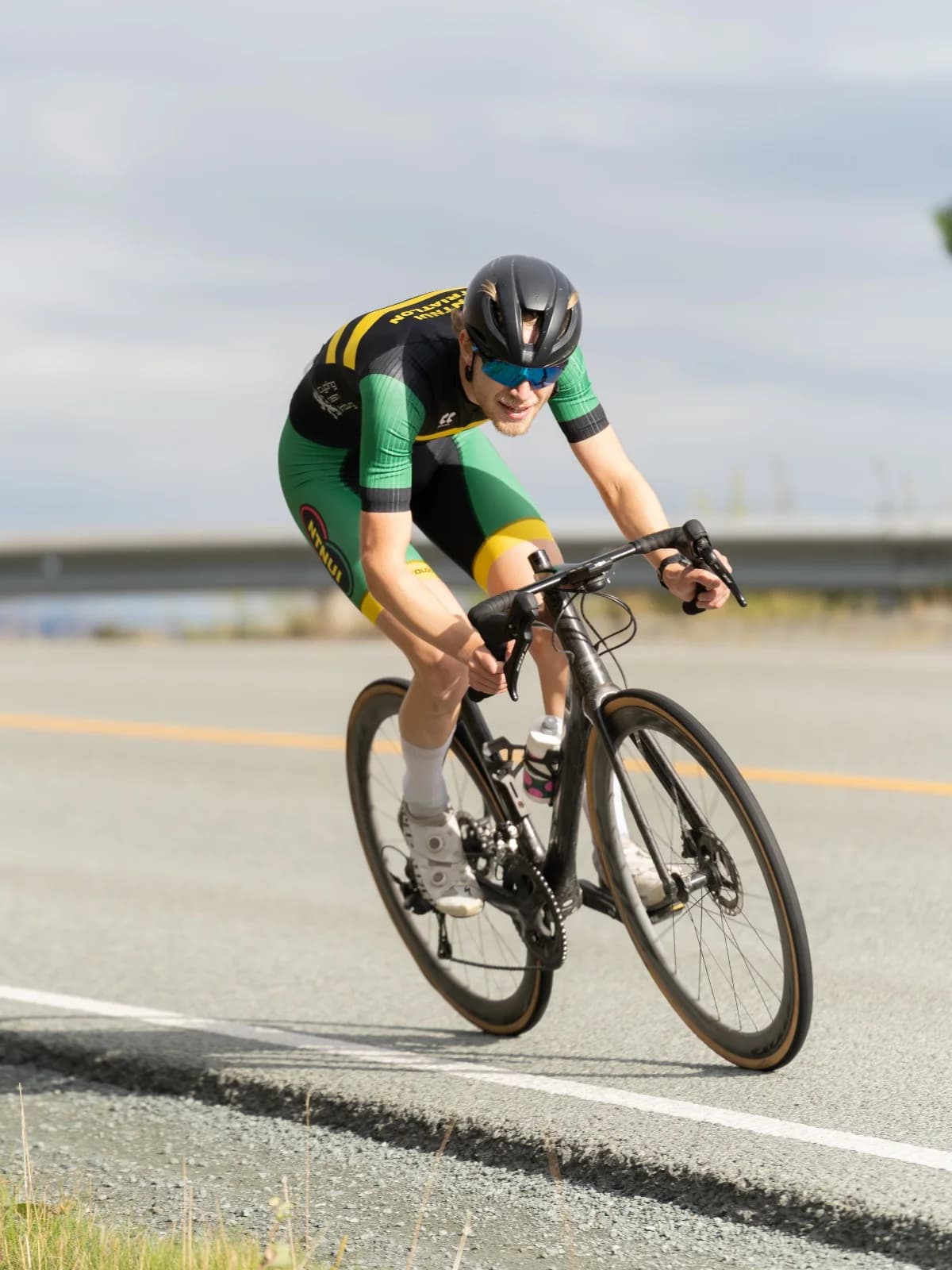 Tycho Parmentier, wielercoach, op zijn racefiets